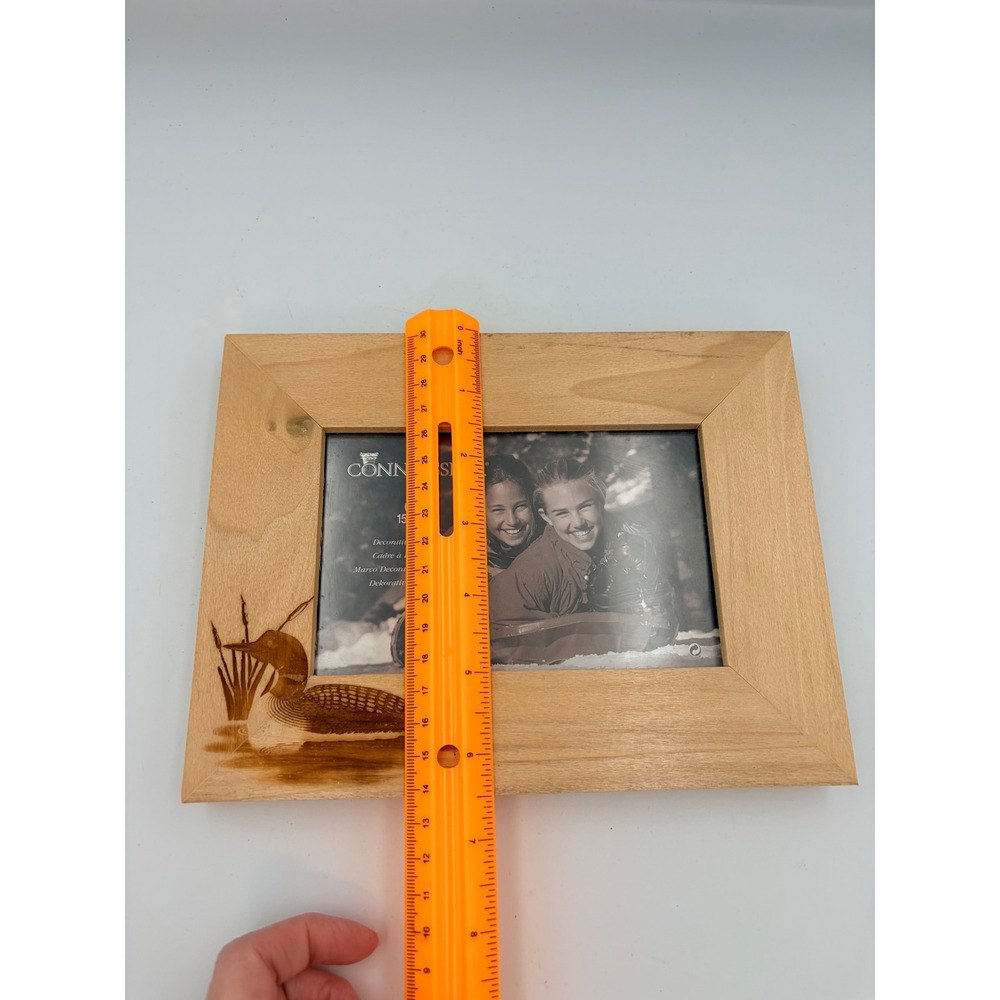Connoisseur Wood Picture Frame 4x6 Loon Wildlife Nature Rustic Cabin Decor - Picture 6 of 7